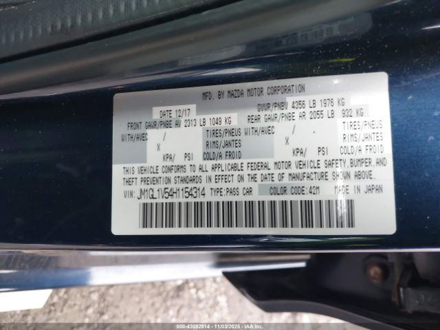 2017 MAZDA MAZDA6 JM1GL1V54H1154314 Photo 8