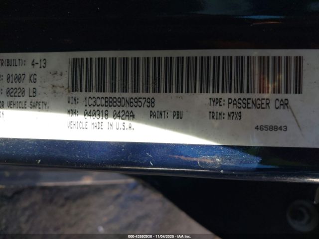 2013 CHRYSLER 200 1C3CCBBB9DN695798 Photo 8