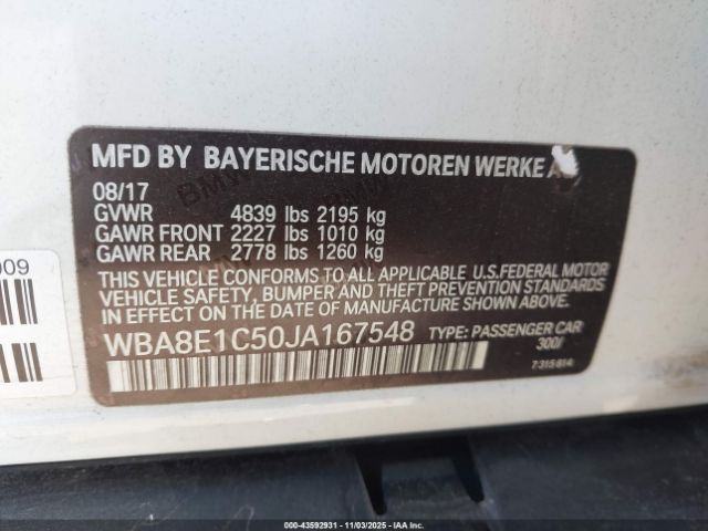 2018 BMW 330E WBA8E1C50JA167548 Photo 8
