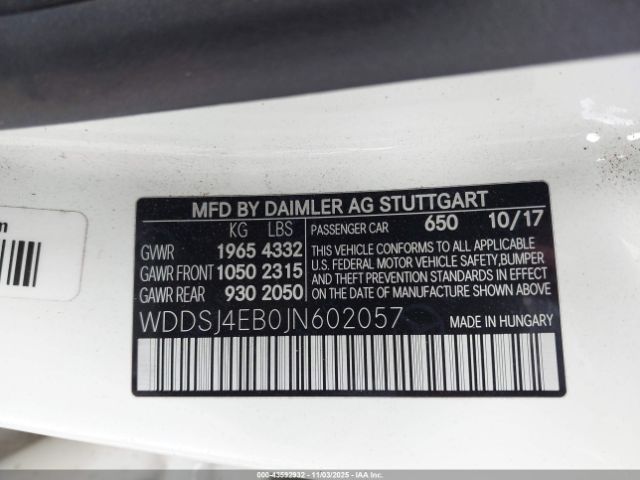 2018 MERCEDES-BENZ CLA 250 WDDSJ4EB0JN602057 Photo 8