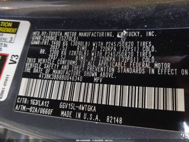 2011 TOYOTA VENZA 4T3BK3BB8BU046340 Photo 8