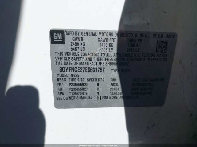 2014 CADILLAC SRX 3GYFNCE37ES631757 Photo 8