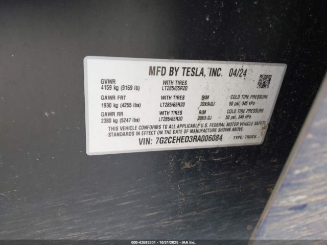 2024 TESLA CYBERTRUCK 7G2CEHED3RA006084 Photo 8