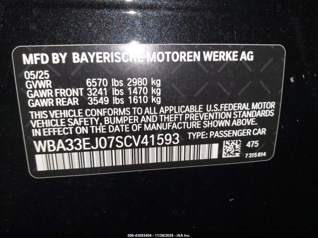 WBA33EJ07SCV41593 BMW 760i Xdrive