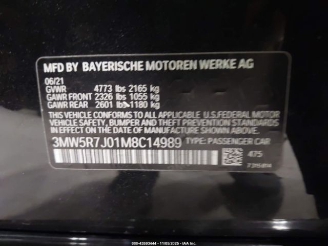 2021 BMW 330I 3MW5R7J01M8C14989 Photo 8