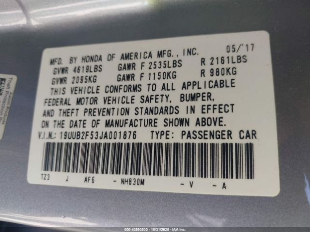 2018 ACURA TLX 19UUB2F53JA001876 Photo 8