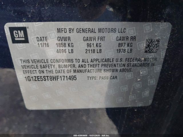 2017 CHEVROLET MALIBU 1G1ZE5ST8HF171495 Photo 8