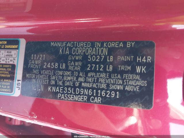 2022 KIA STINGER KNAE35LD9N6116291 Photo 8