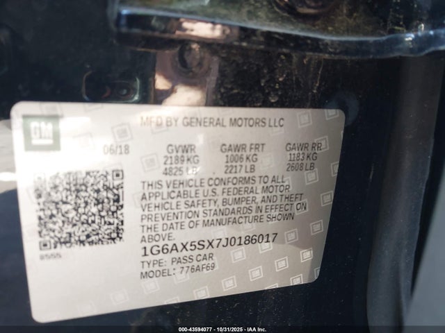 2018 CADILLAC CTS 1G6AX5SX7J0186017 Photo 8