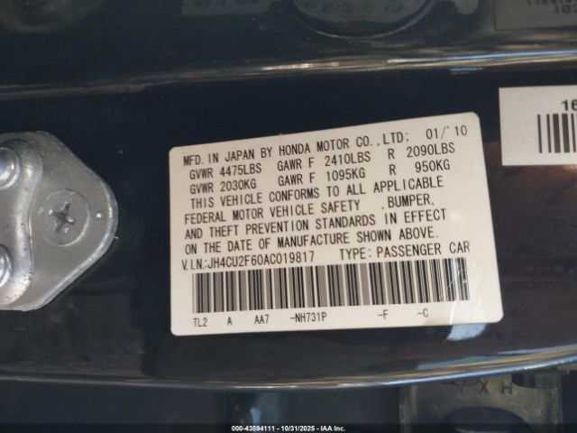 2010 ACURA TSX JH4CU2F60AC019817 Photo 8