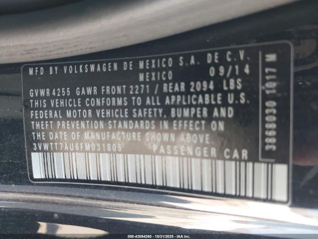 2015 VOLKSWAGEN GOLF GTI 3VWTT7AU6FM031805 Photo 8