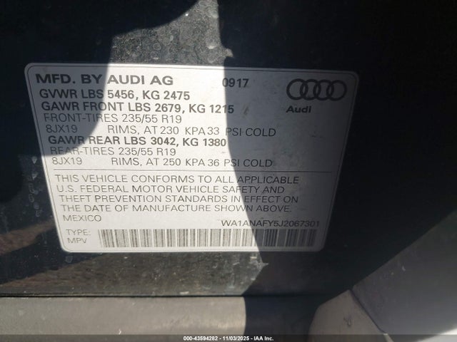 2018 AUDI Q5 WA1ANAFY5J2067301 Photo 8
