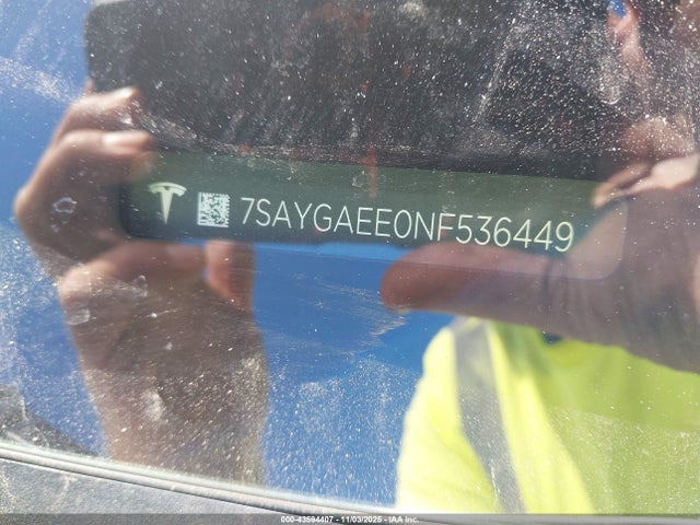 2022 TESLA MODEL Y 7SAYGAEE0NF536449 Photo 8