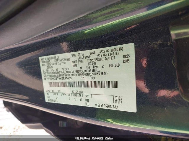 Ford F-250 2019 1FT7W2BT9KEE11483 Image 9