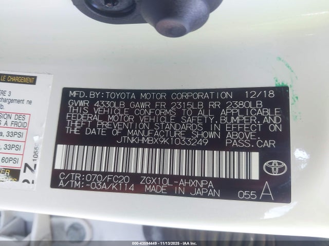 Toyota C-HR LE 2019 JTNKHMBX9K1033249 Image 9