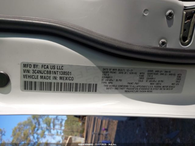 2022 JEEP COMPASS 3C4NJCBB1NT138501 Photo 8