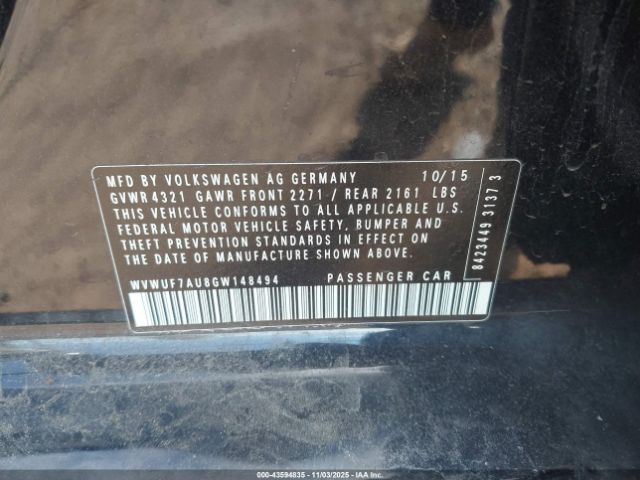 2016 VOLKSWAGEN GOLF R WVWUF7AU8GW148494 Photo 8