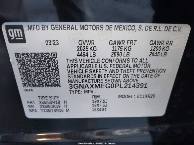 2023 CHEVROLET EQUINOX 3GNAXMEG0PL214391 Photo 8