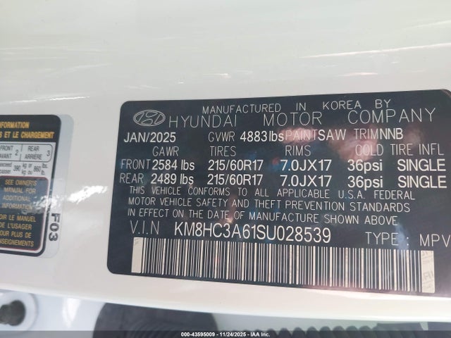 2025 HYUNDAI KONA ELECTRIC KM8HC3A61SU028539 Photo 8