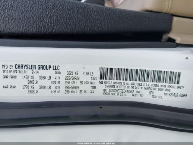 2014 DODGE DURANGO 1C4SDHET6EC443502 Photo 8