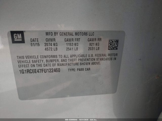 2015 CHEVROLET VOLT 1G1RC6E47FU122460 Photo 8