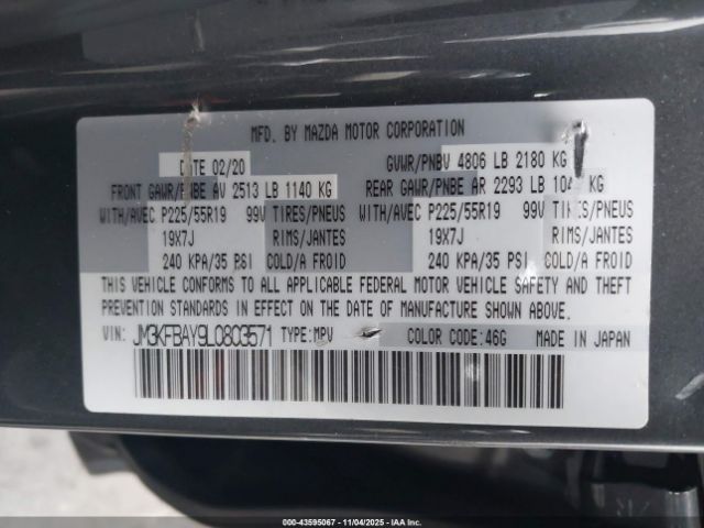 2020 MAZDA CX-5 JM3KFBAY9L0803571 Photo 8