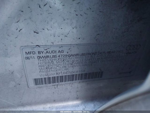 2012 AUDI A4 WAUAFAFL6CA048558 Photo 8