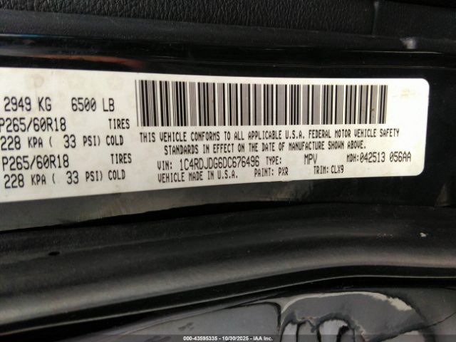 2013 DODGE DURANGO 1C4RDJDG6DC676496 Photo 8