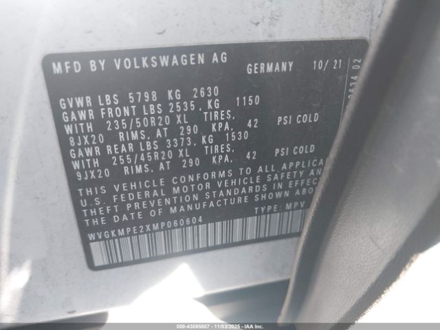 2021 VOLKSWAGEN ID.4 WVGKMPE2XMP060604 Photo 8