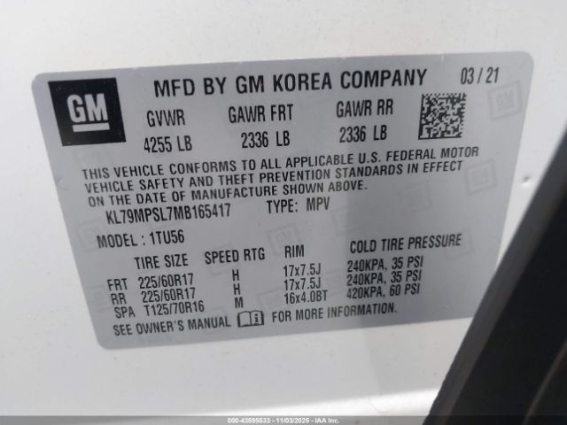 2021 CHEVROLET TRAILBLAZER KL79MPSL7MB165417 Photo 8