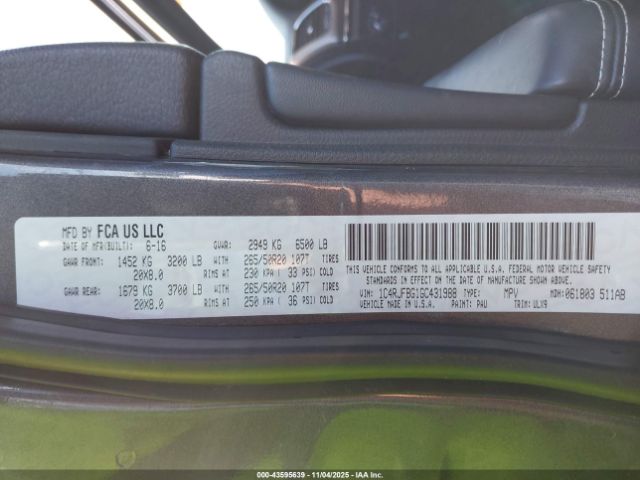 2016 JEEP GRAND CHEROKEE 1C4RJFBG1GC431988 Photo 8