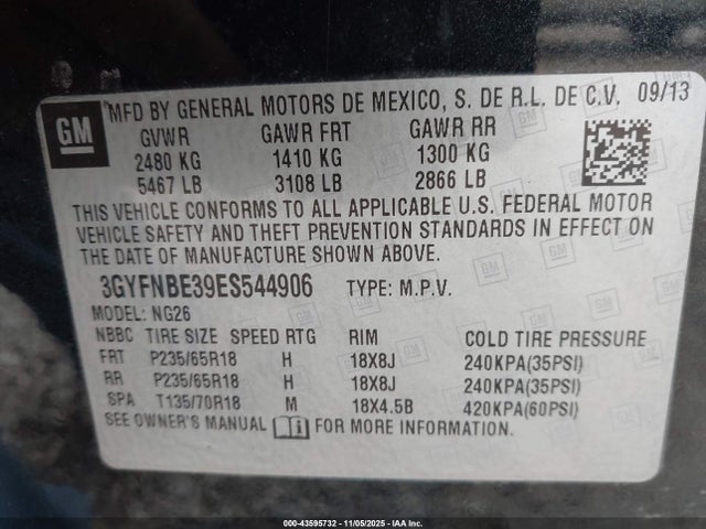 2014 CADILLAC SRX 3GYFNBE39ES544906 Photo 8