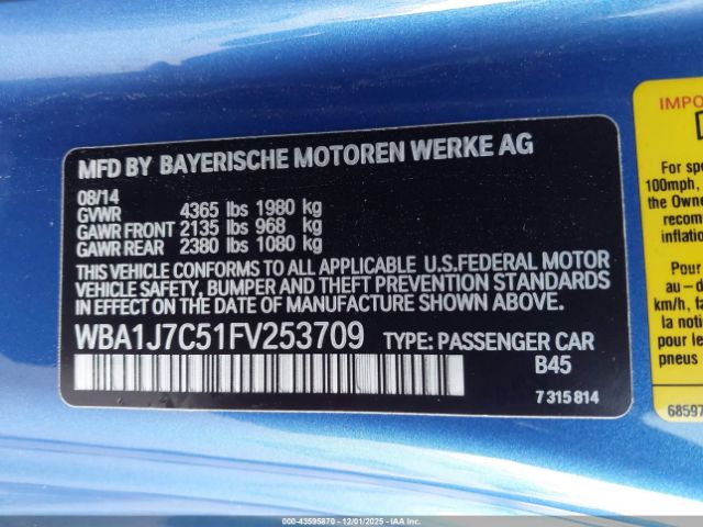 2015 BMW M235 WBA1J7C51FV253709 Photo 8