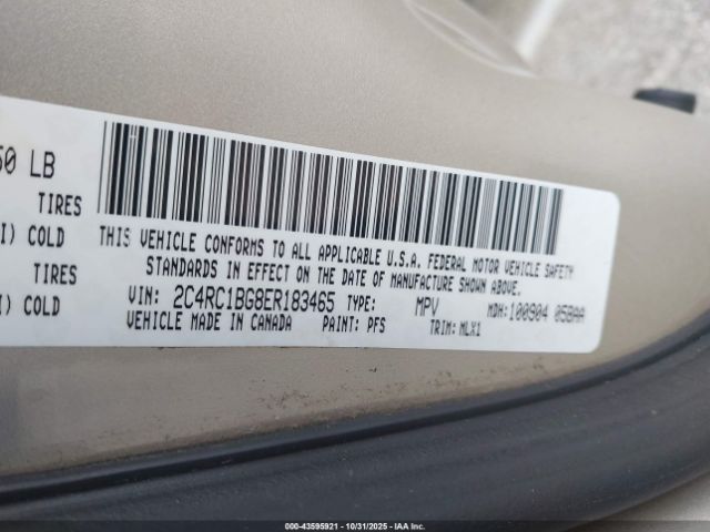 2014 CHRYSLER TOWN & COUNTRY 2C4RC1BG8ER183465 Photo 8
