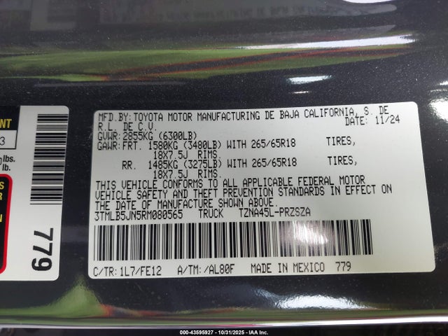 Toyota t24a-fts 2024 3TMLB5JN5RM080565 Image 9