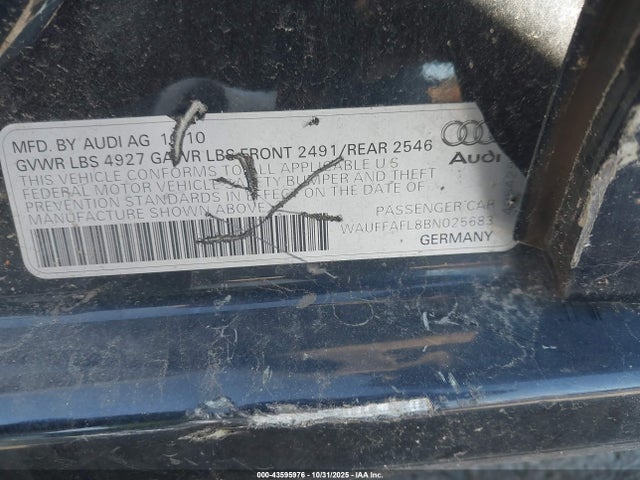 2011 AUDI A4 WAUFFAFL8BN025683 Photo 8