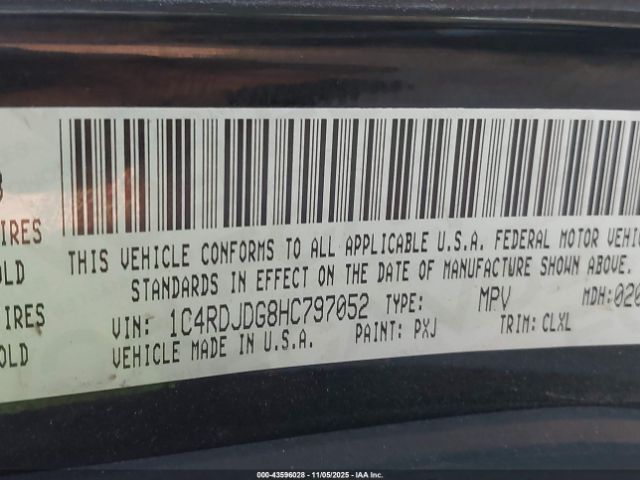 2017 DODGE DURANGO 1C4RDJDG8HC797052 Photo 8