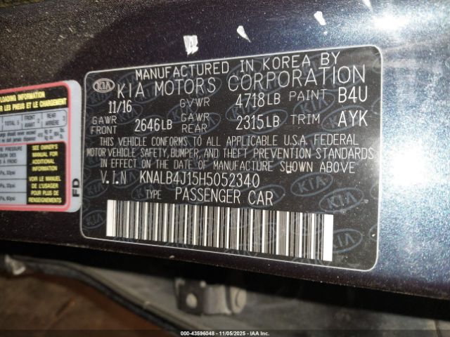 2017 KIA CADENZA KNALB4J15H5052340 Photo 8