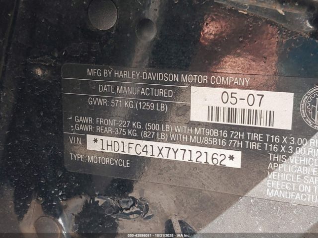 2007 HARLEY-DAVIDSON FLHTCUI 1HD1FC41X7Y712162 Photo 9