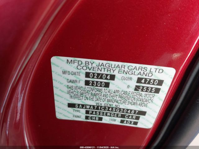 2004 JAGUAR XJ SAJWA71C34SG30487 Photo 8