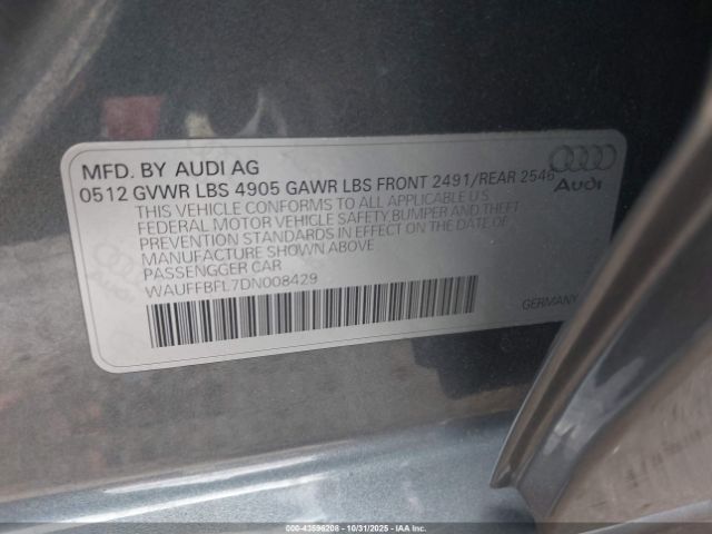 2013 AUDI A4 WAUFFBFL7DN008429 Photo 8