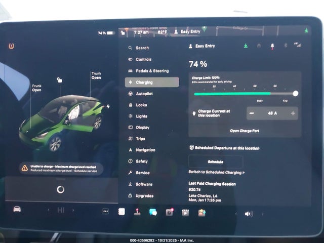 Aukcja sprzedaży 2021 Tesla Model Y Long Range Dual Motor All-wheel Drive, vin: 5YJYGDEE2MF298956, numer aukcji: 43596282