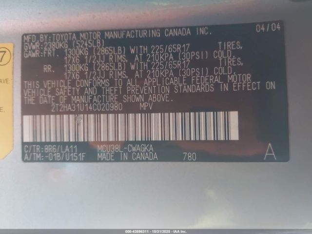 2004 LEXUS RX 330 2T2HA31U14C020980 Photo 8