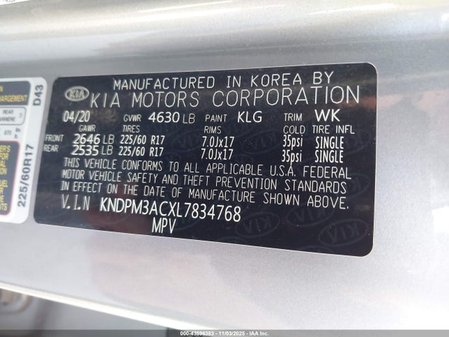 KIA Sportage Lx 2020 KNDPM3ACXL7834768 Image 9