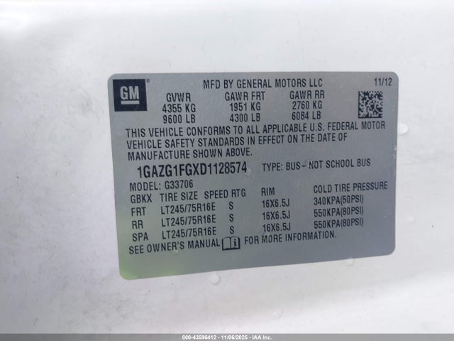 2013 CHEVROLET EXPRESS 3500 1GAZG1FGXD1128574 Photo 8