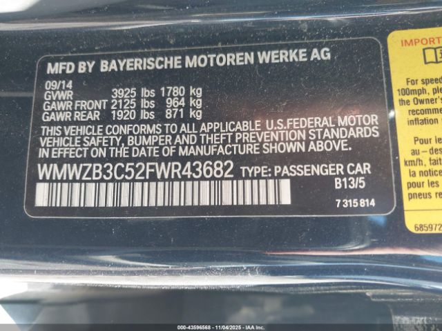 2015 MINI COUNTRYMAN WMWZB3C52FWR43682 Photo 8