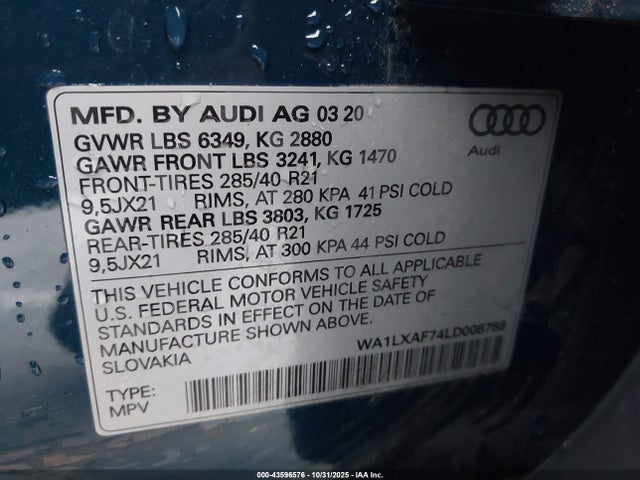 2020 AUDI Q7 WA1LXAF74LD008788 Photo 8