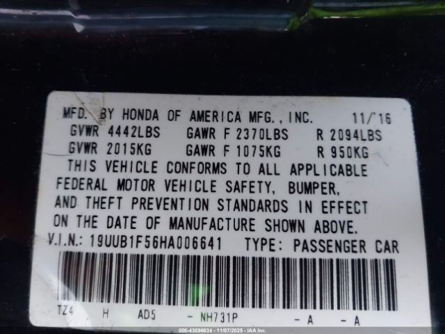 2017 ACURA TLX 19UUB1F56HA006641 Photo 8