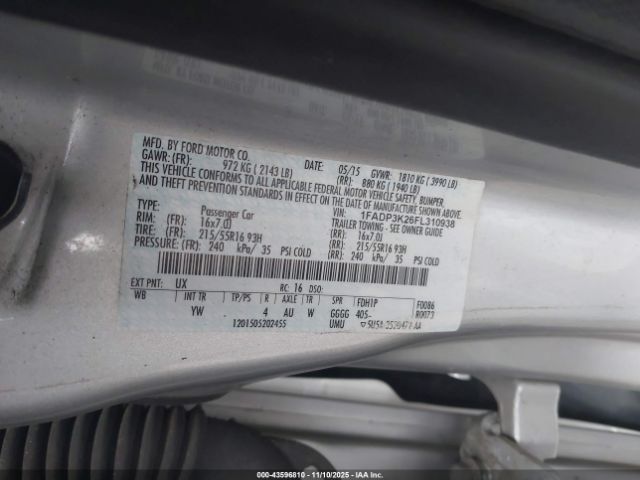 2015 FORD FOCUS 1FADP3K26FL310938 Photo 8