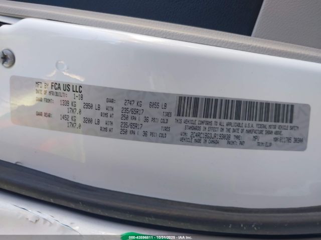 2018 CHRYSLER PACIFICA 2C4RC1BG3JR193038 Photo 8